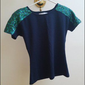 Moods of Norway Blouse sparkle sleeves size S